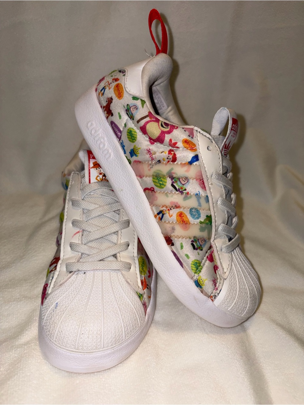 adidas Superstar Toy Story Woody Kids Low Top Sneakers White/Multicolor US 1